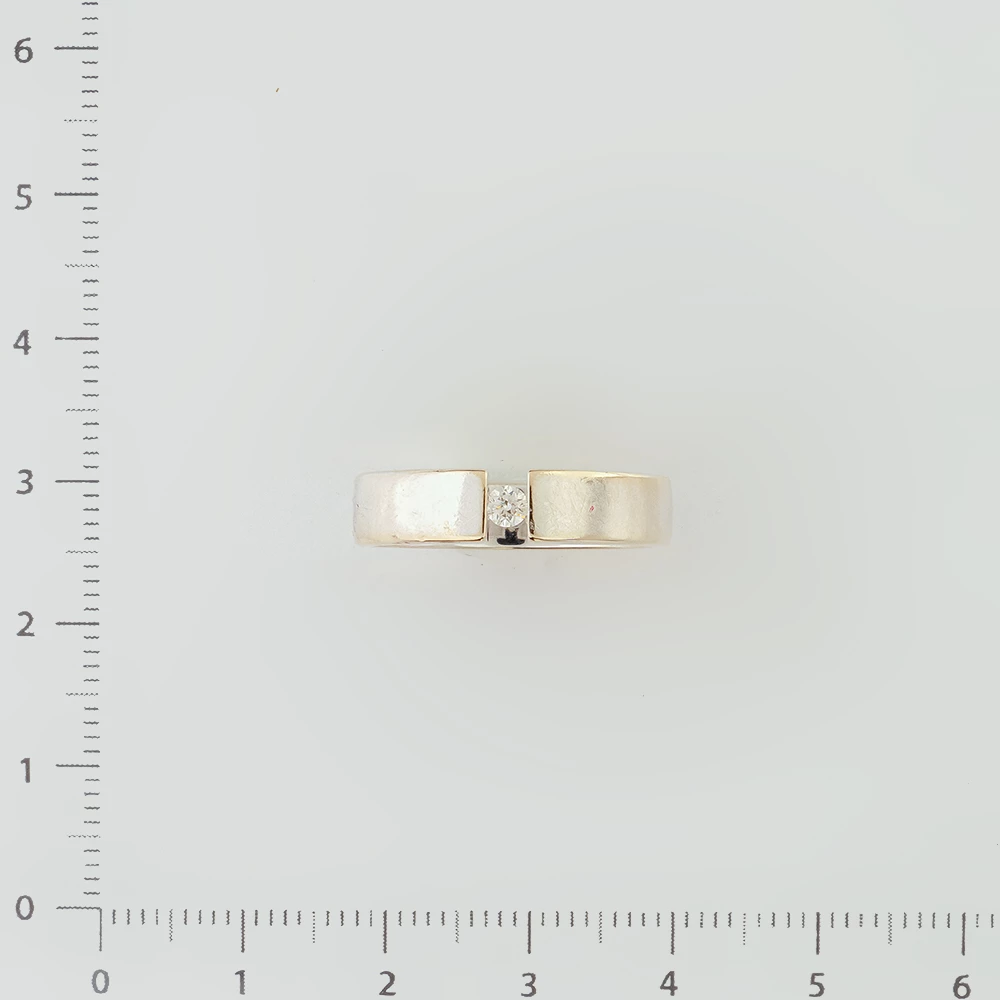 Кольцо с бриллиантом из белого золота 585 пробы