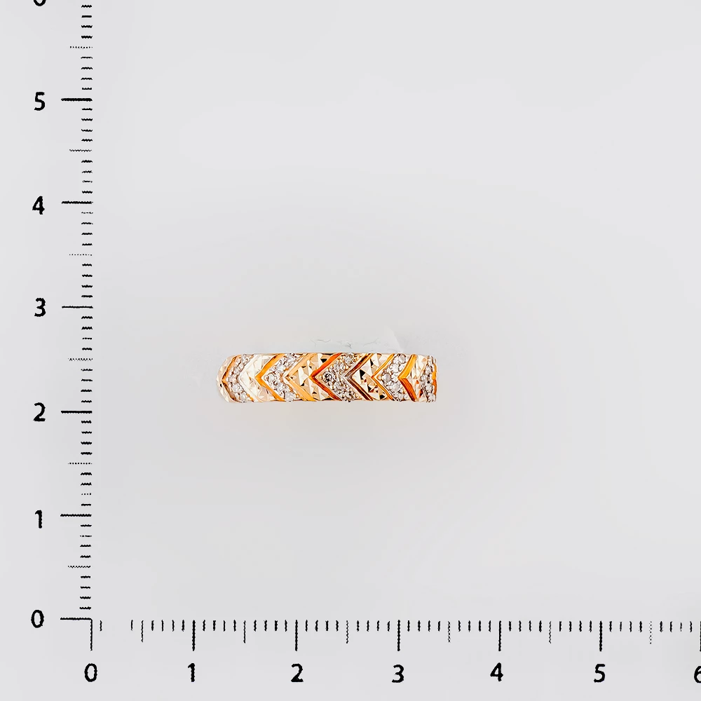 Кольцо с бриллиантом из красного золота 585 пробы