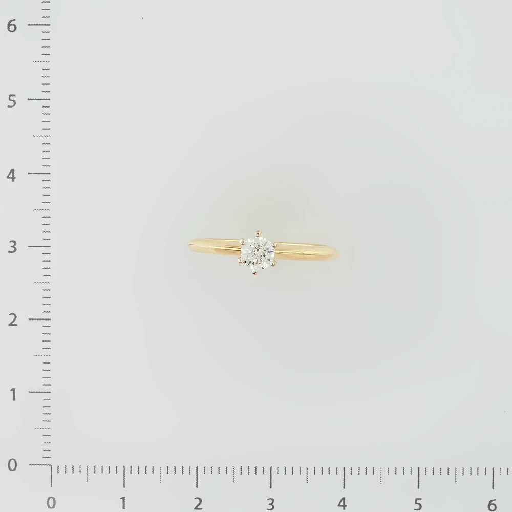 Кольцо с бриллиантом из желтого золота 585 пробы