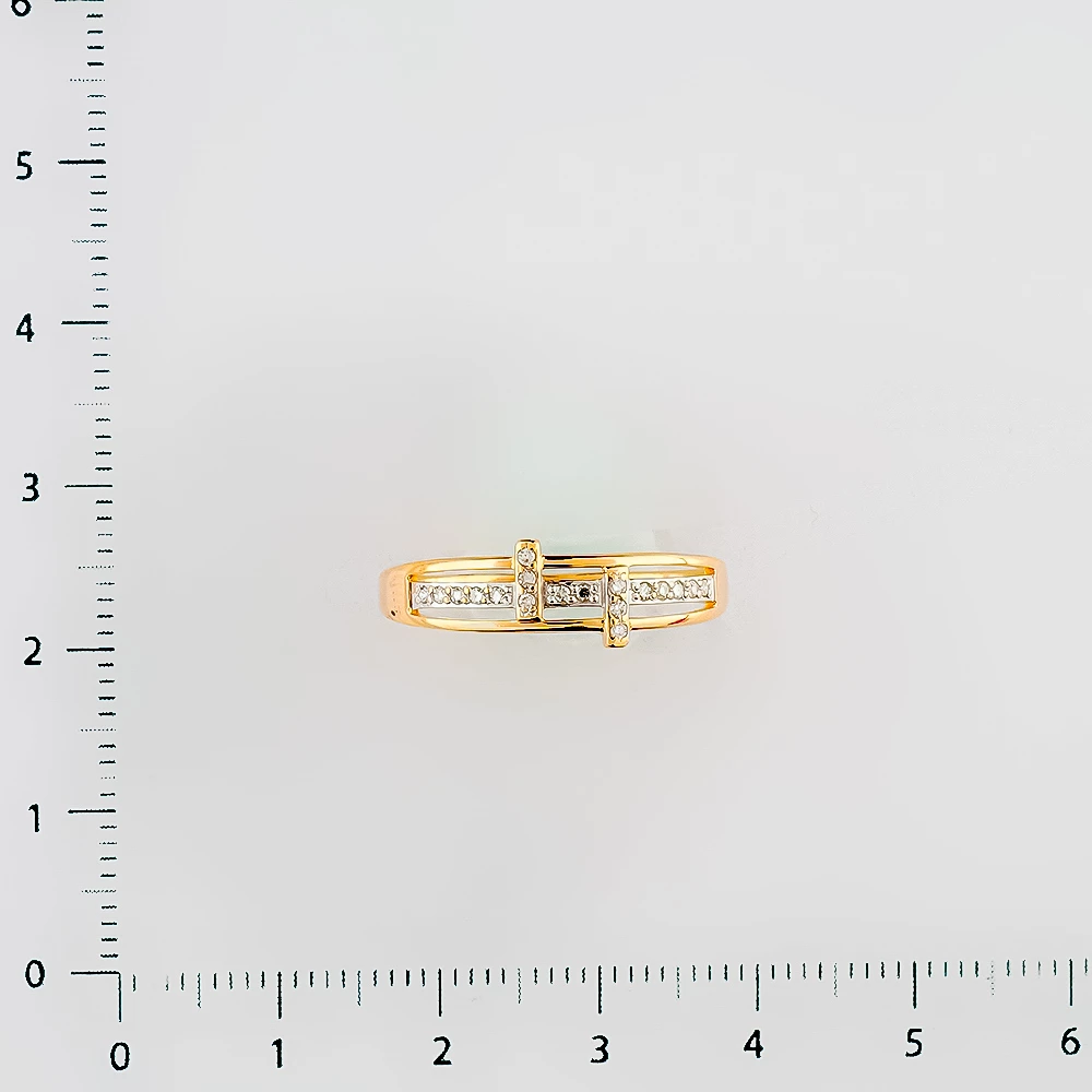 Кольцо с бриллиантом из красного золота 585 пробы