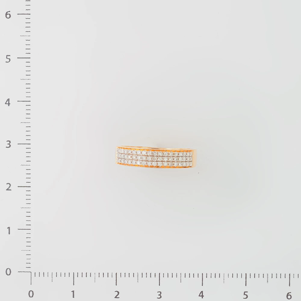 Кольцо с бриллиантом из красного золота 585 пробы