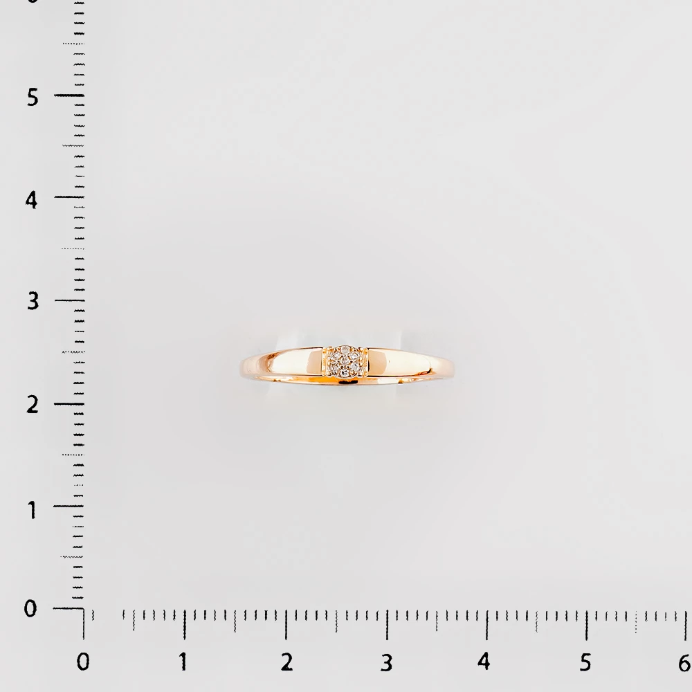 Кольцо с бриллиантом из красного золота 585 пробы