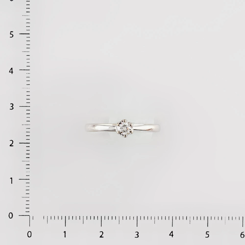 Кольцо с бриллиантом из белого золота 585 пробы