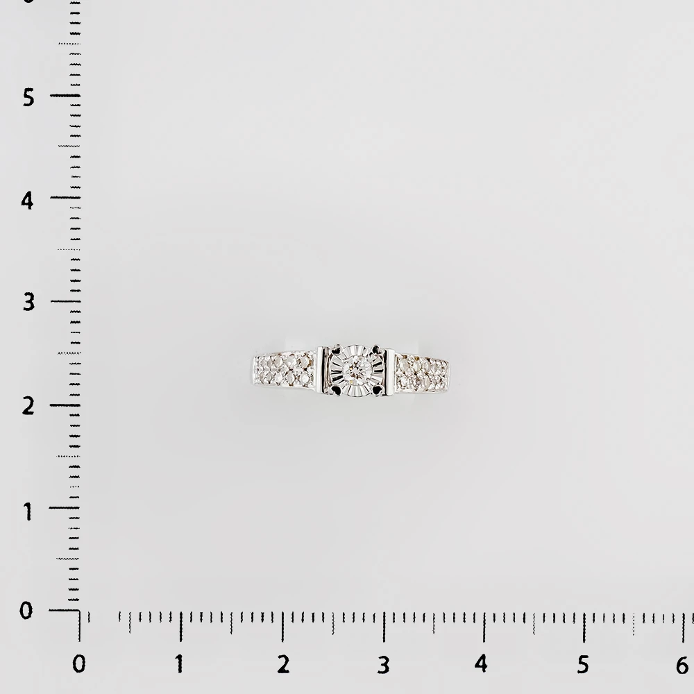 Кольцо с бриллиантом из белого золота 585 пробы