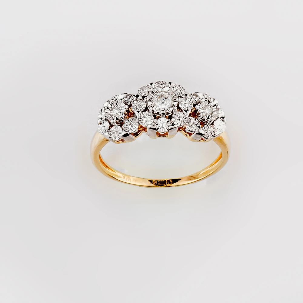 Кольцо с бриллиантом из желтого золота 585 пробы