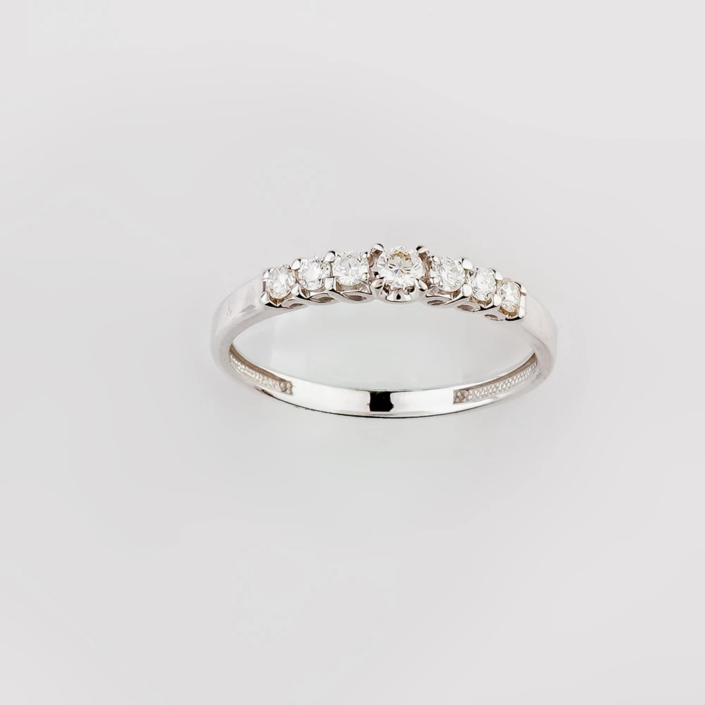 Кольцо с бриллиантом из белого золота 585 пробы