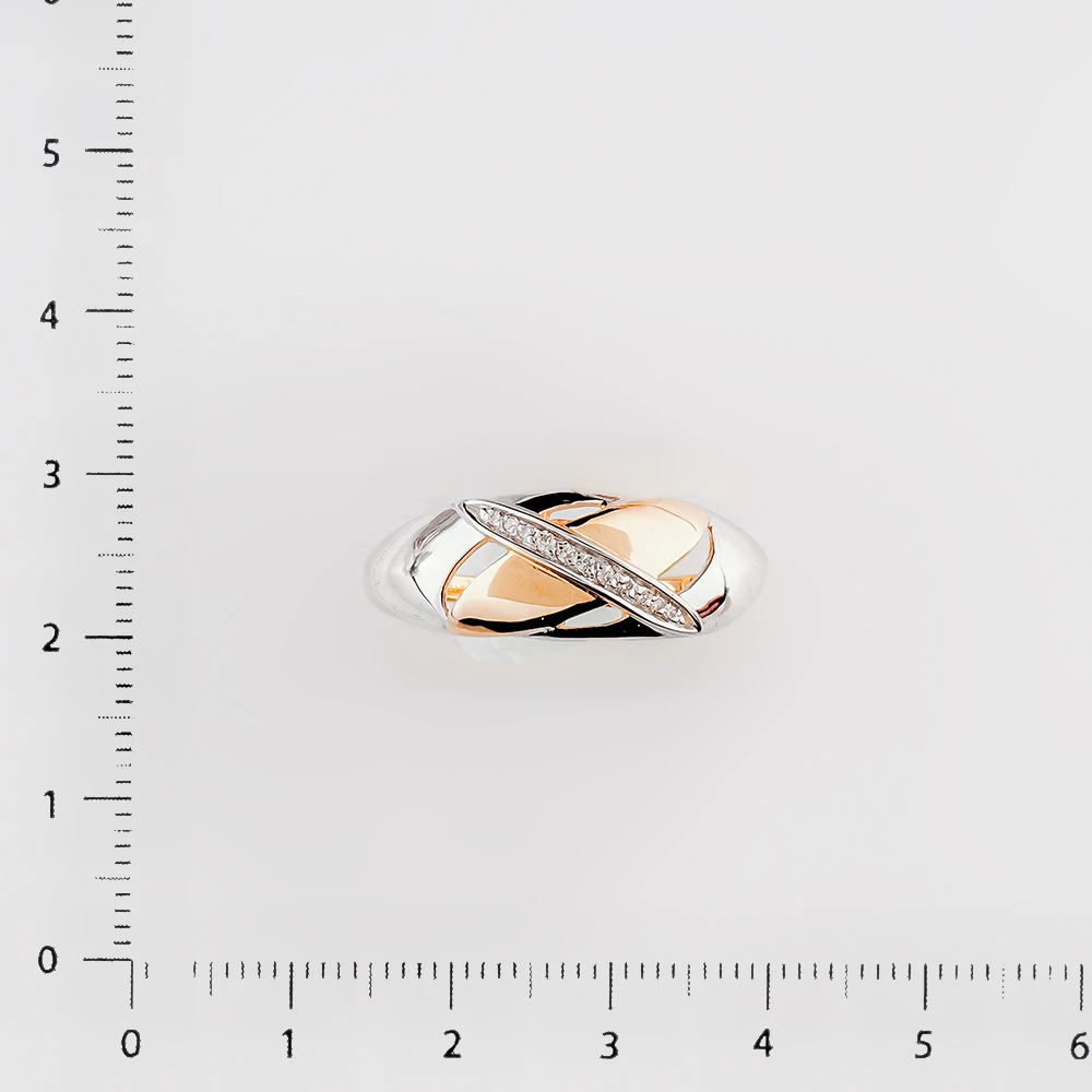 Кольцо с бриллиантом из красного золота 585 пробы