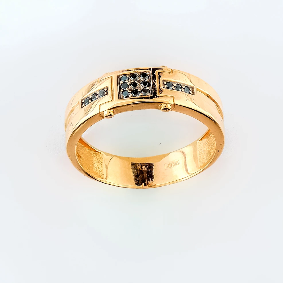 Кольцо с бриллиантом из красного золота 585 пробы