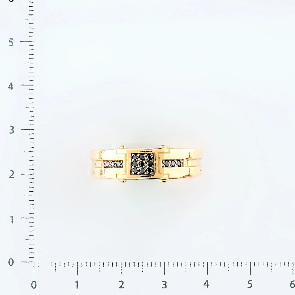 Кольцо с бриллиантом из красного золота 585 пробы