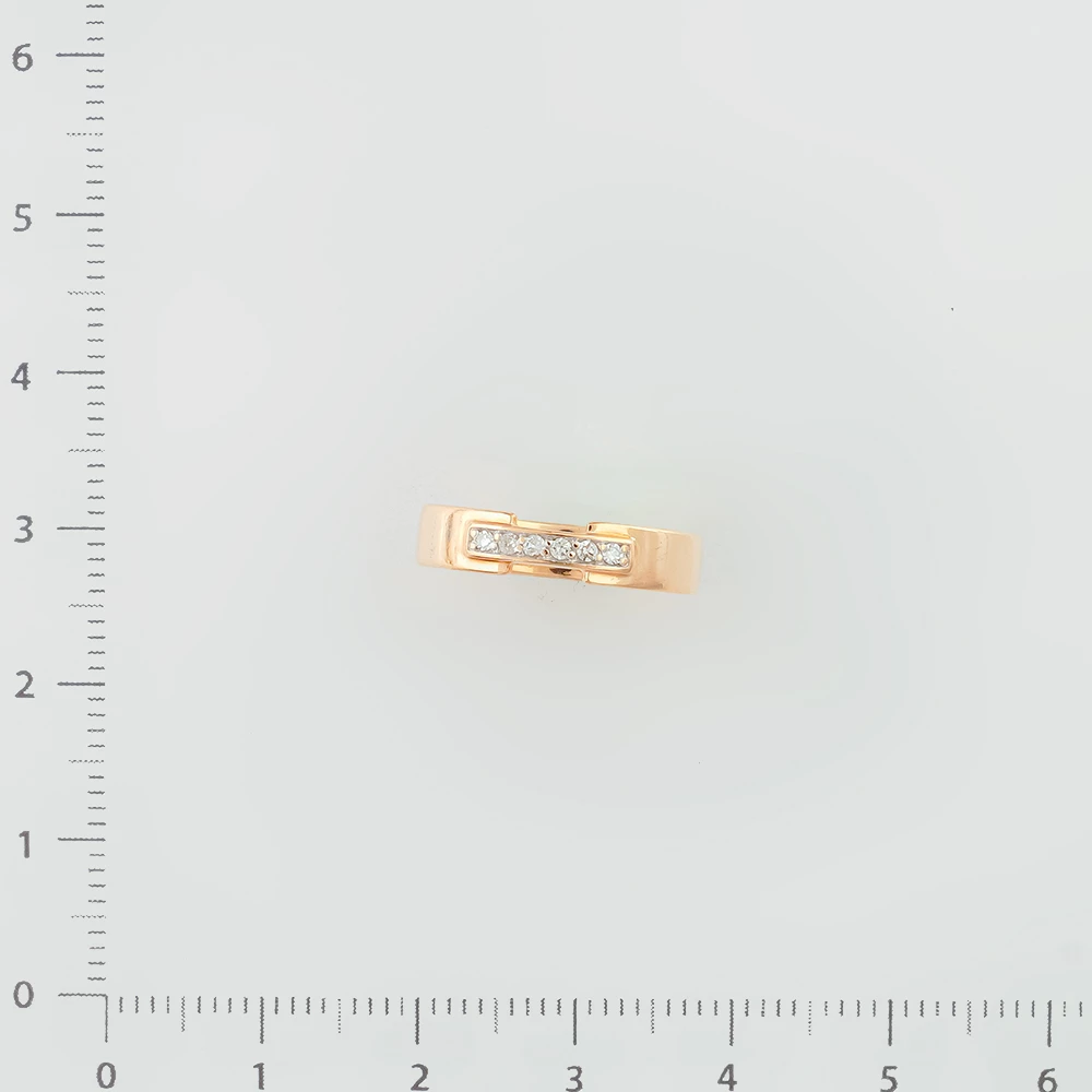 Кольцо с бриллиантом из красного золота 585 пробы