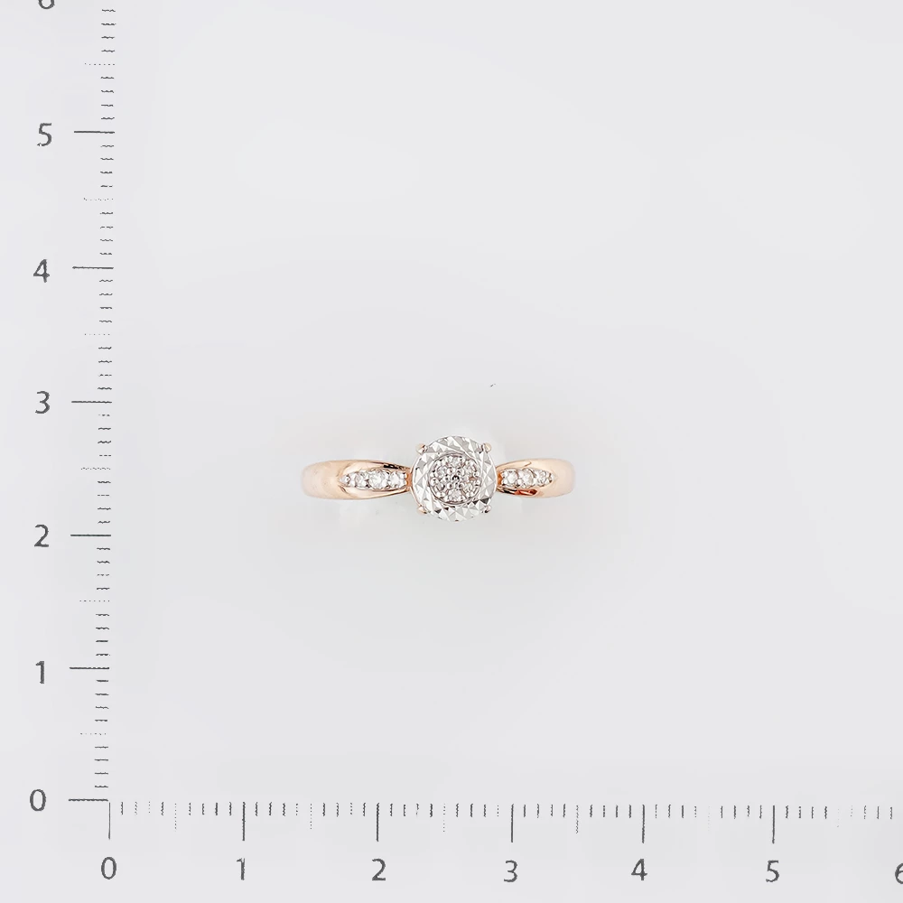 Кольцо с бриллиантом из красного золота 585 пробы