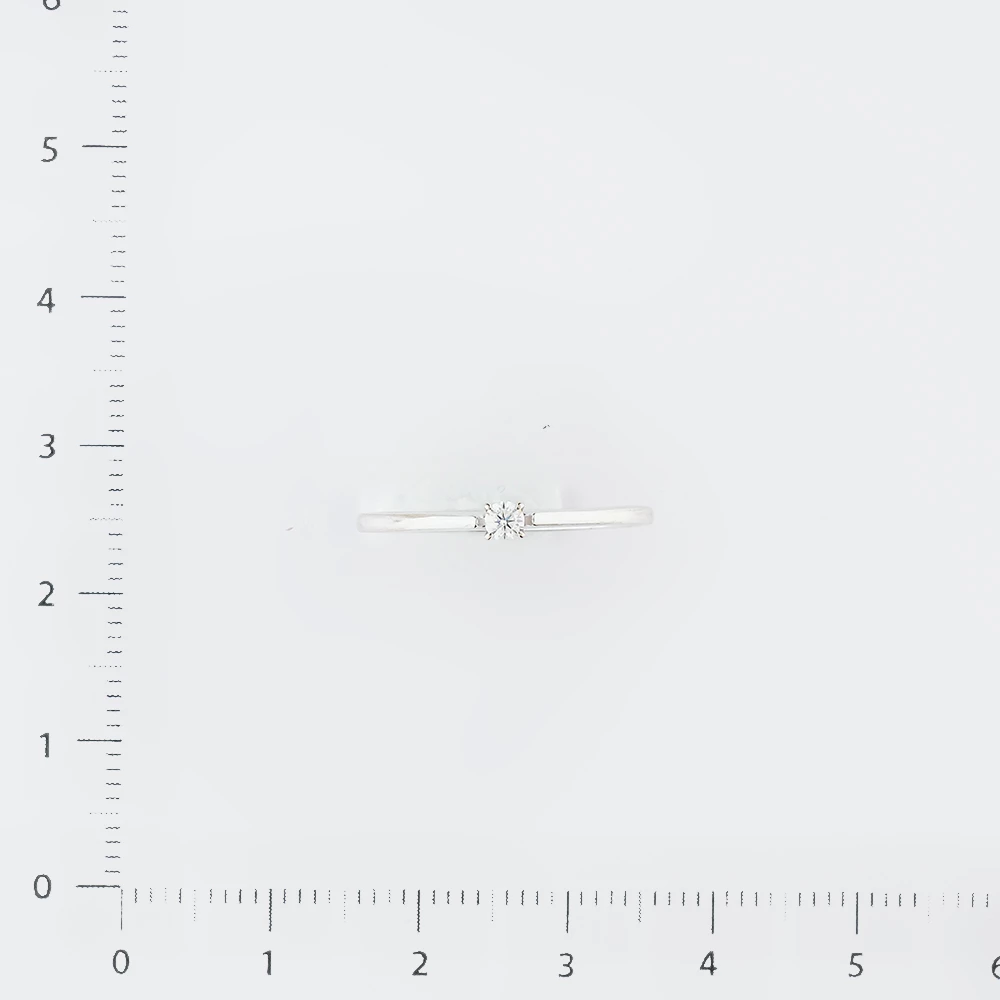 Кольцо с бриллиантом из белого золота 585 пробы