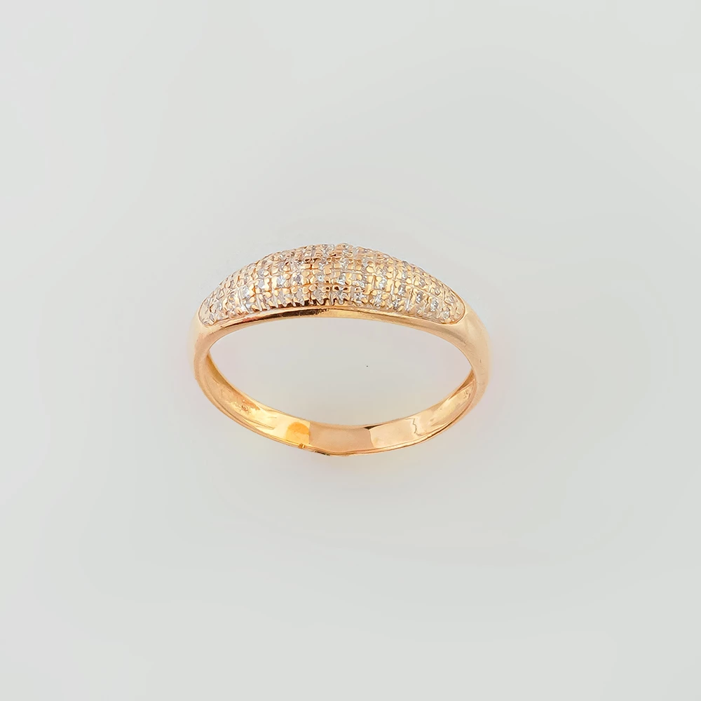 Кольцо с бриллиантом из красного золота 585 пробы