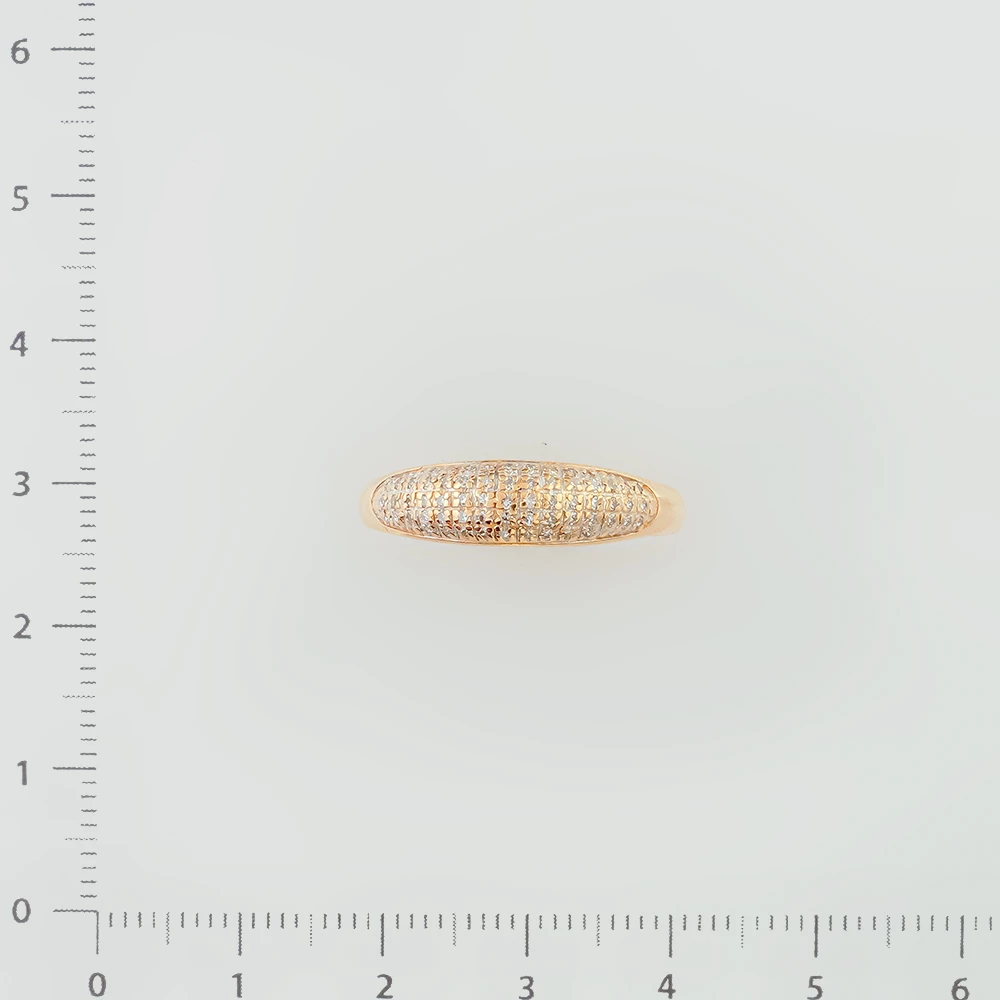 Кольцо с бриллиантом из красного золота 585 пробы