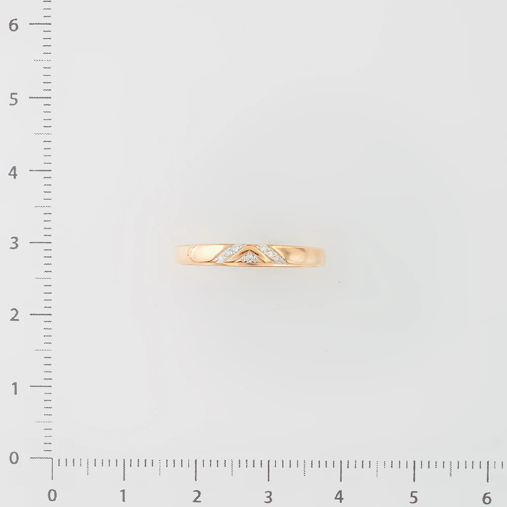 Кольцо с бриллиантом из красного золота 585 пробы