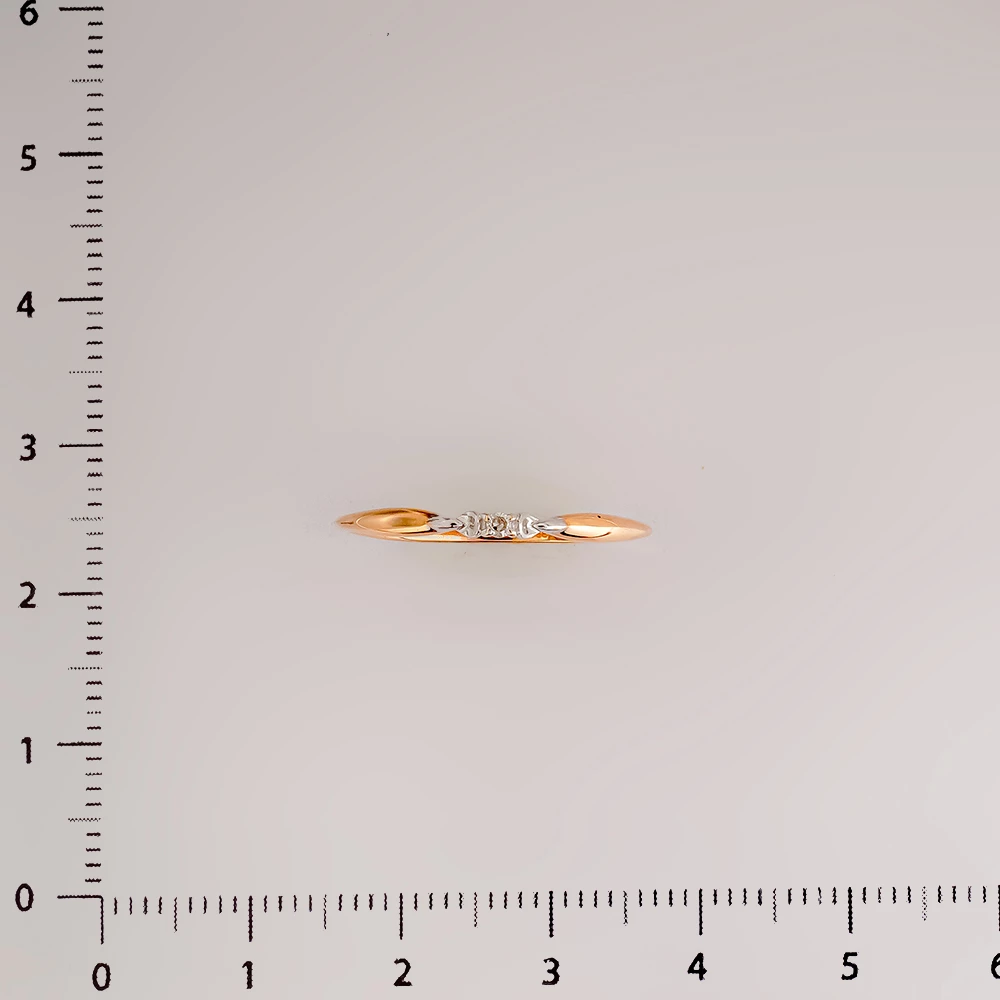 Кольцо с бриллиантом из красного золота 375 пробы