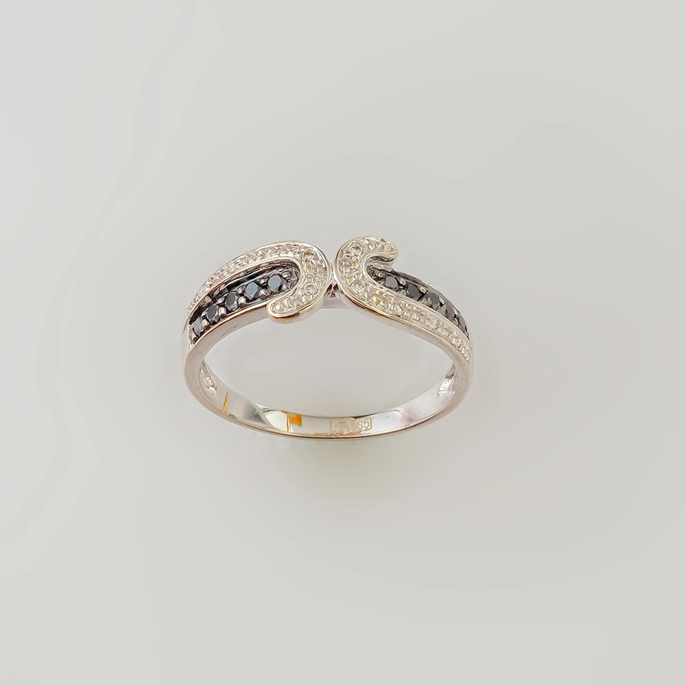 Кольцо с бриллиантом из белого золота 585 пробы