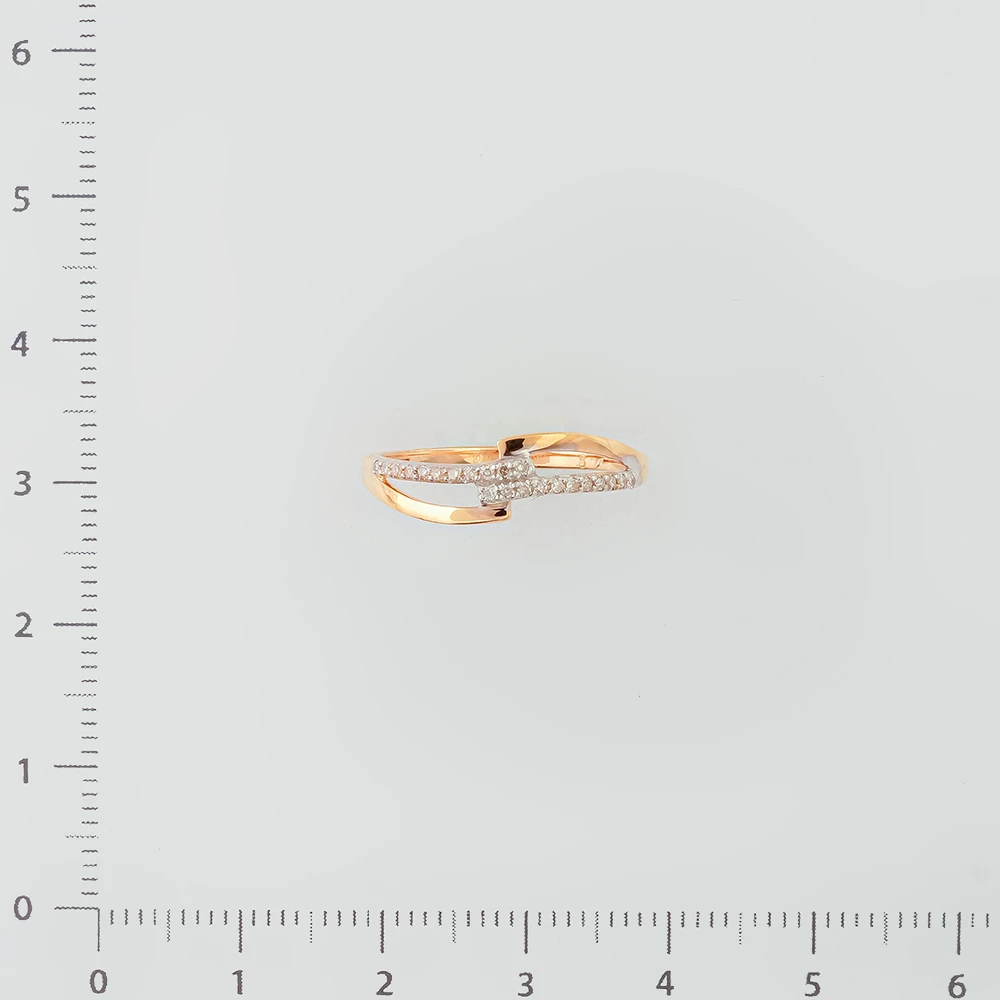 Кольцо с бриллиантом из красного золота 585 пробы