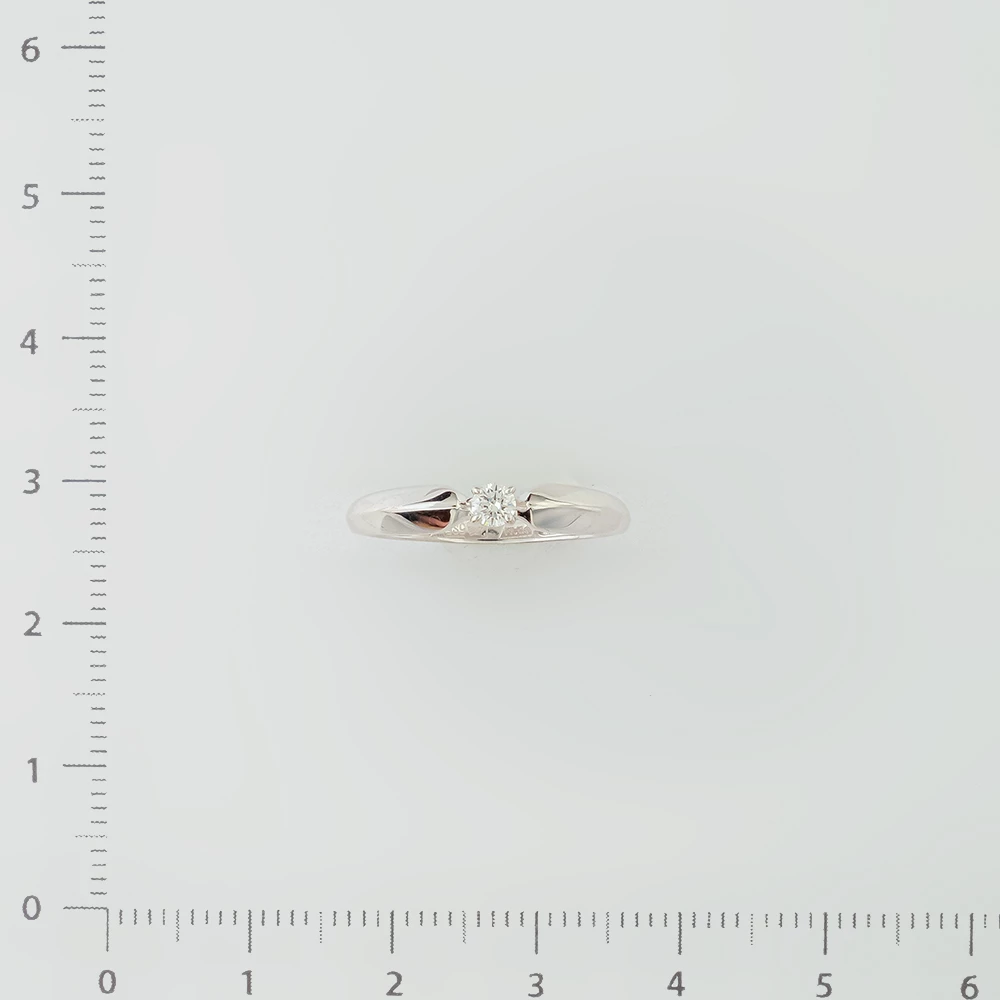 Кольцо с бриллиантом из белого золота 585 пробы