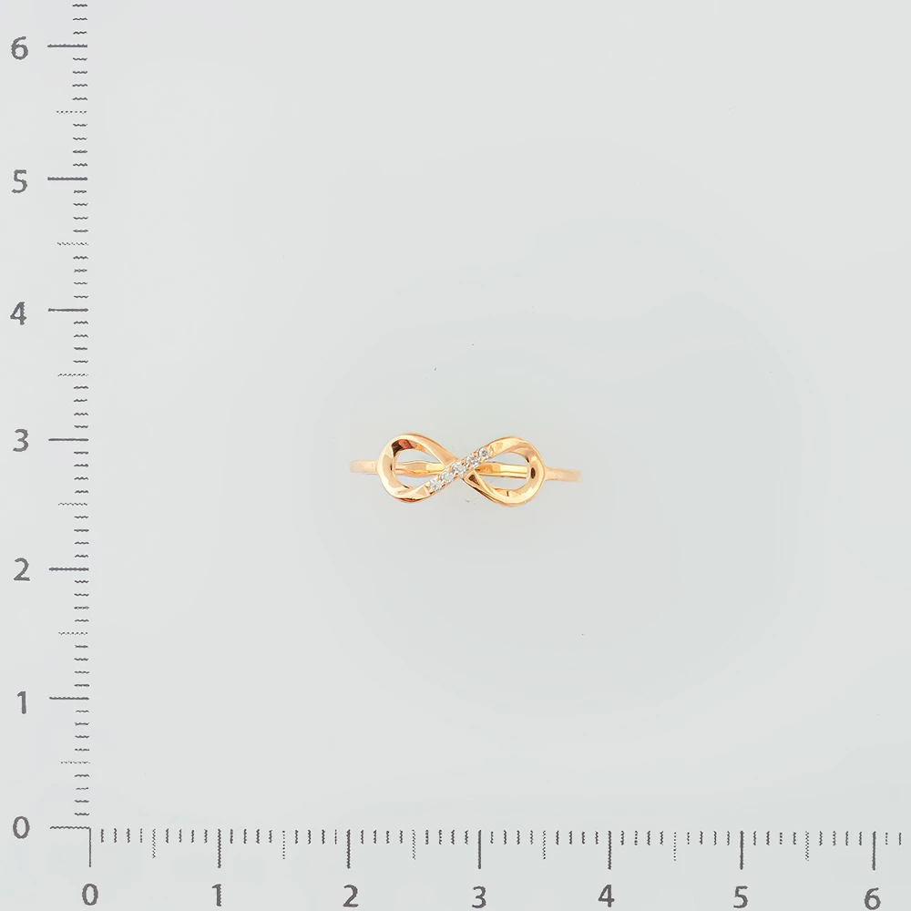 Кольцо с бриллиантом из красного золота 585 пробы