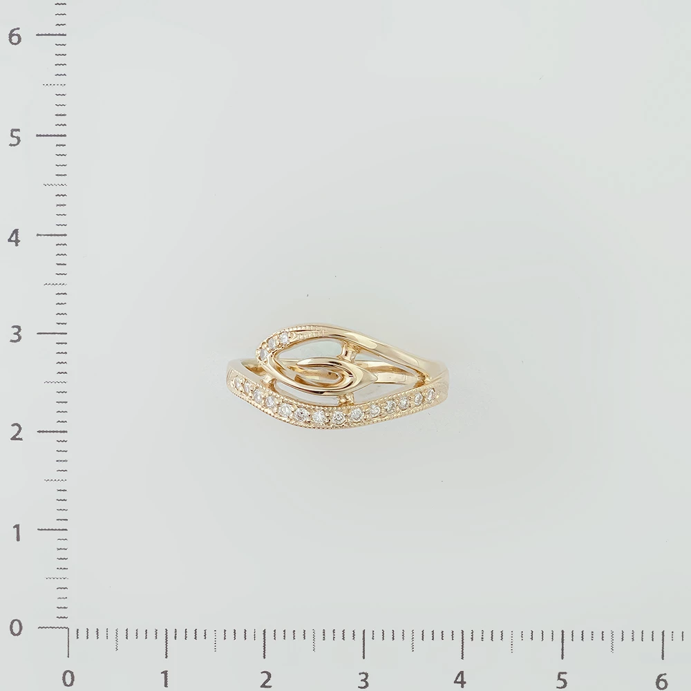 Кольцо с бриллиантом из белого золота 585 пробы