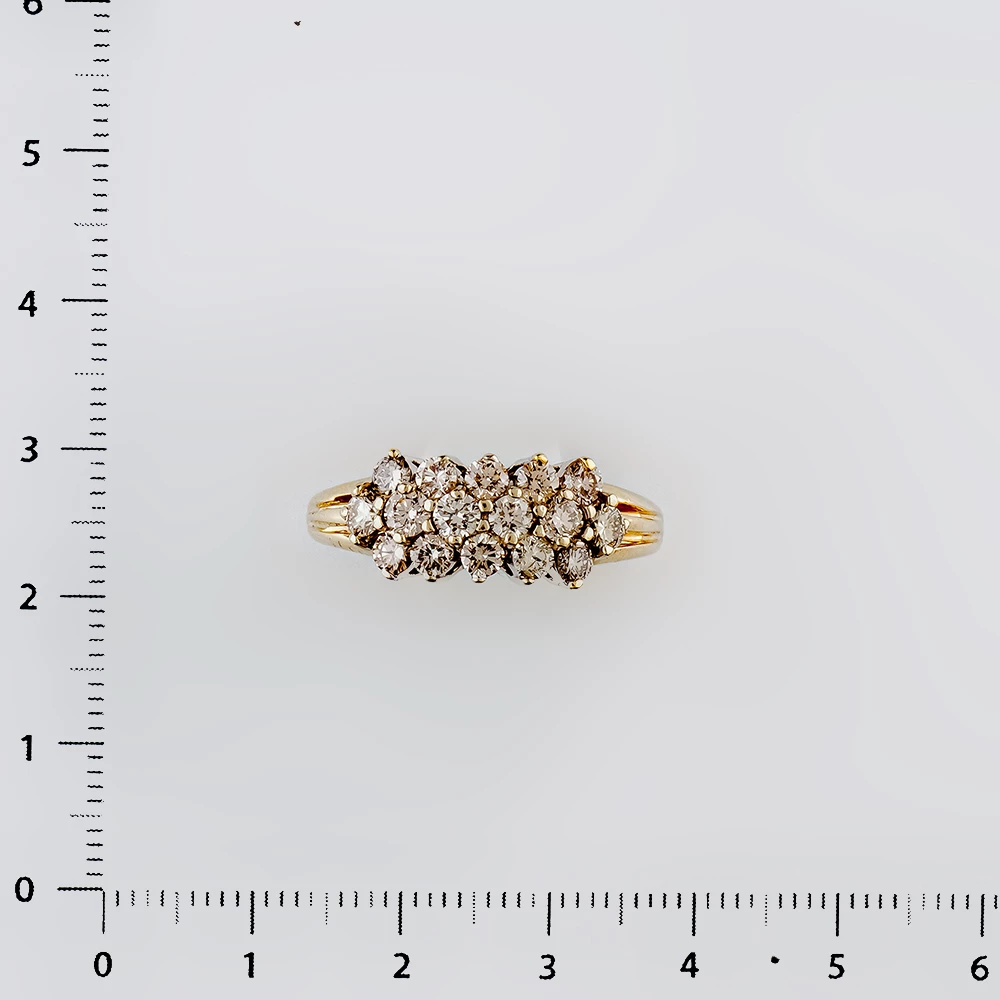 Кольцо с бриллиантом из белого золота 585 пробы