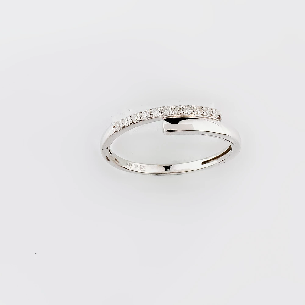 Кольцо с бриллиантом из белого золота 585 пробы