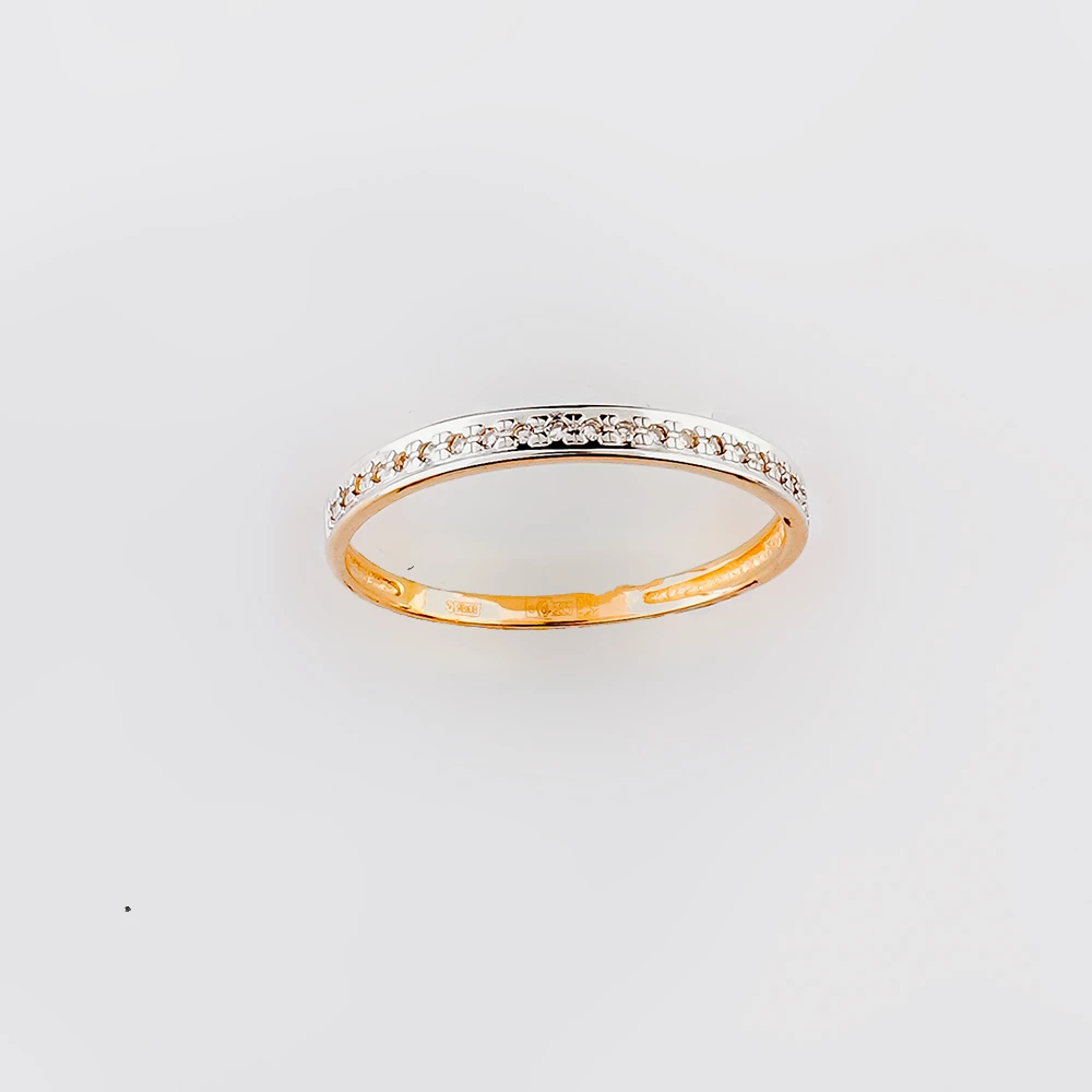 Кольцо с бриллиантом из красного золота 585 пробы