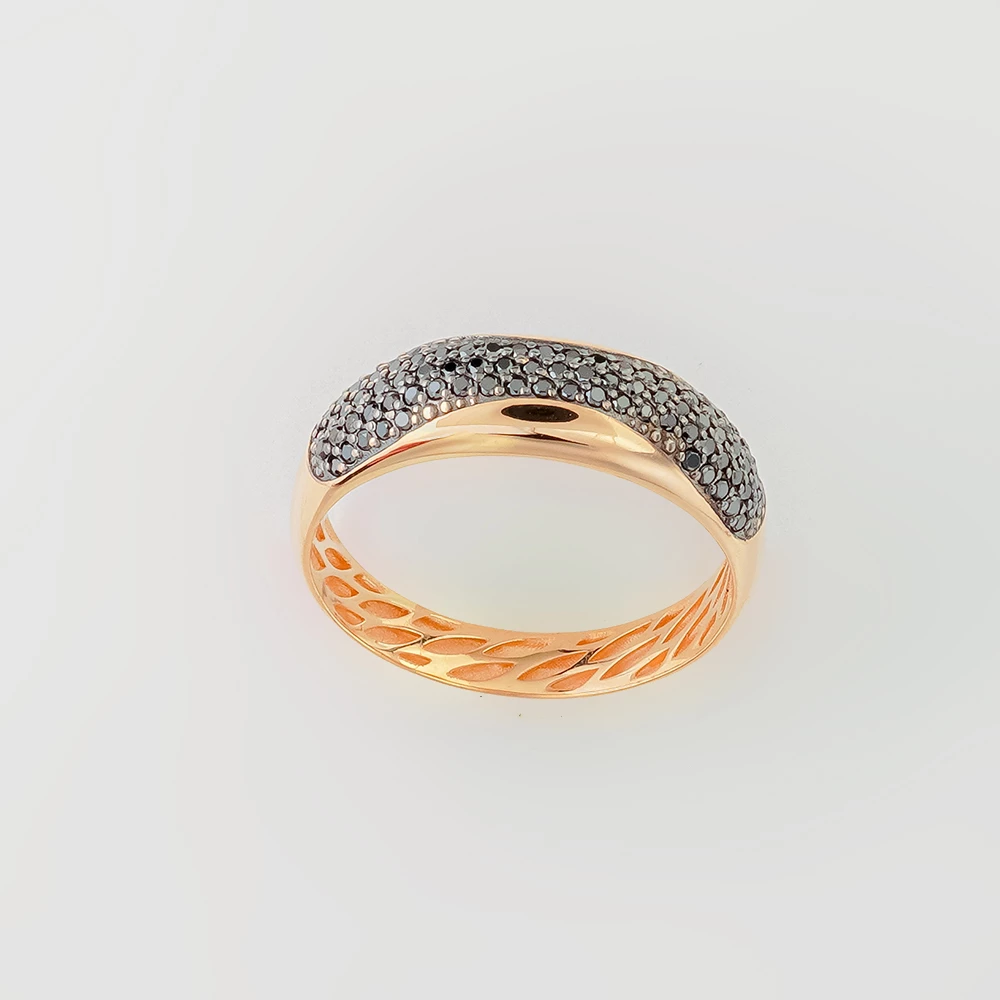 Кольцо с бриллиантом из красного золота 585 пробы