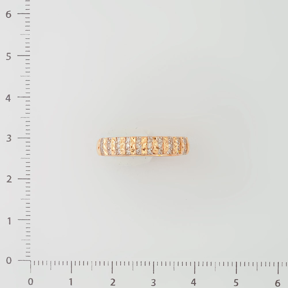 Кольцо с бриллиантом из красного золота 585 пробы