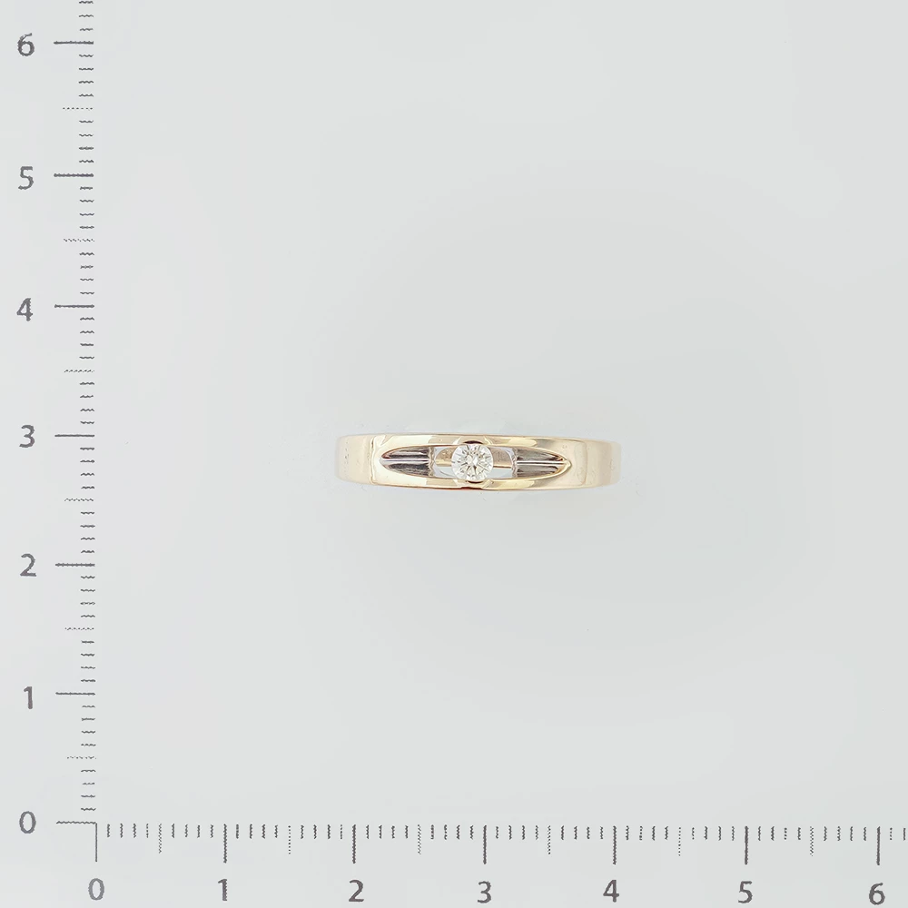 Кольцо с бриллиантом из белого золота 585 пробы