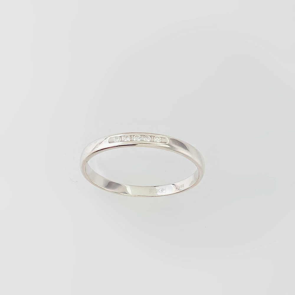 Кольцо с бриллиантом из белого золота 585 пробы