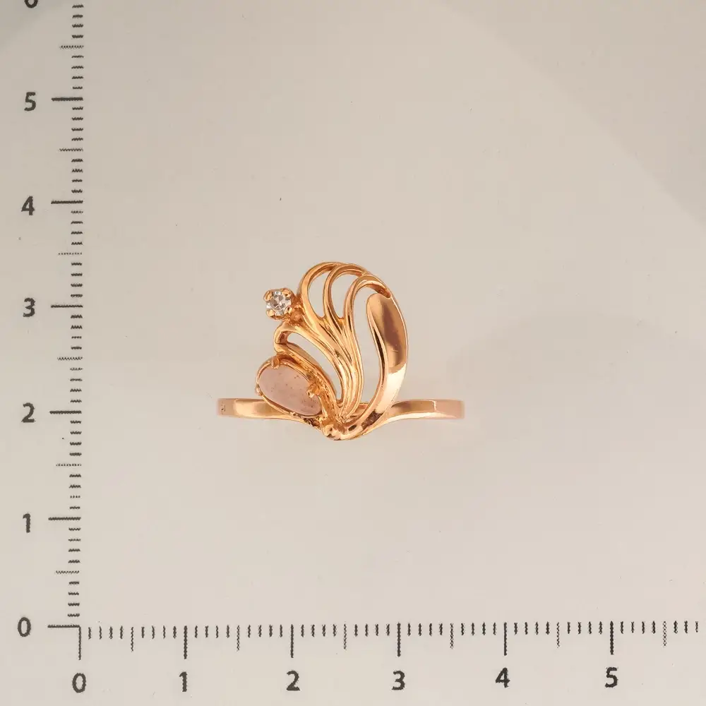 Кольцо с сердоликом из красного золота 585 пробы 2
