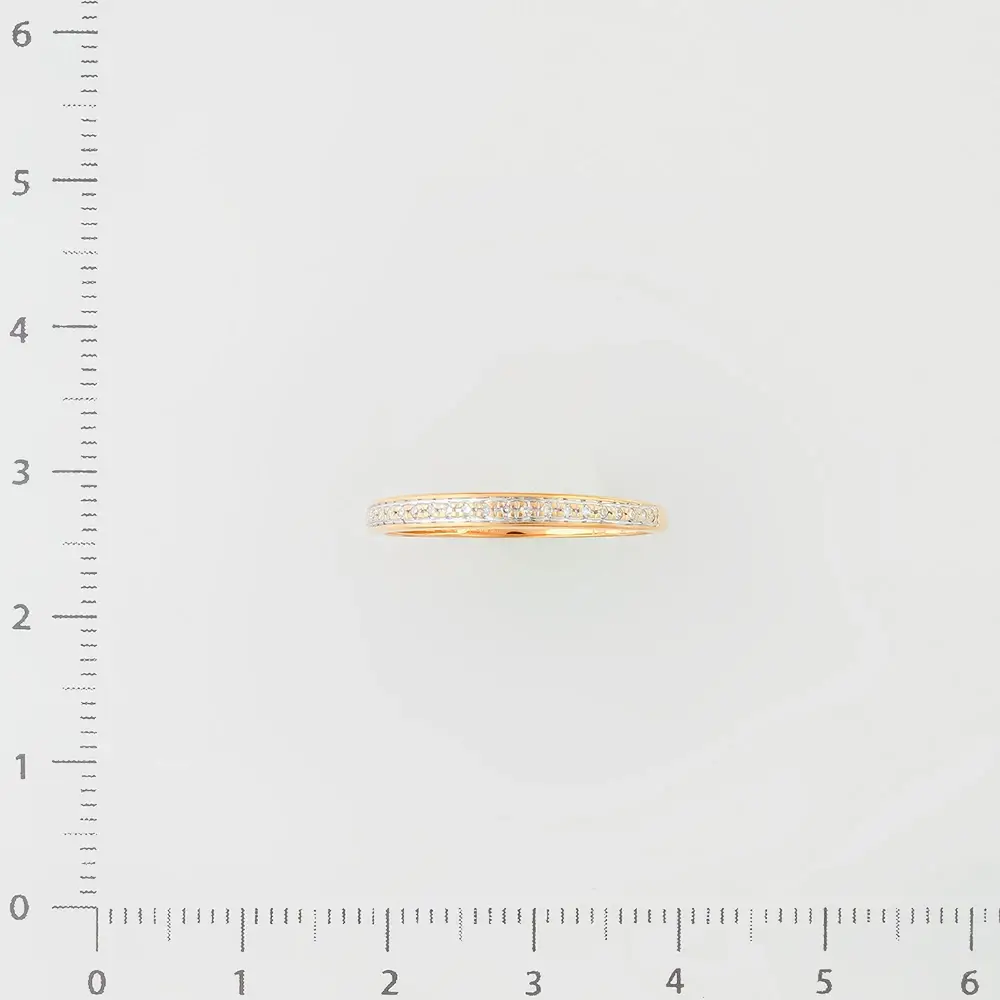 Кольцо с бриллиантом из красного золота 585 пробы 2