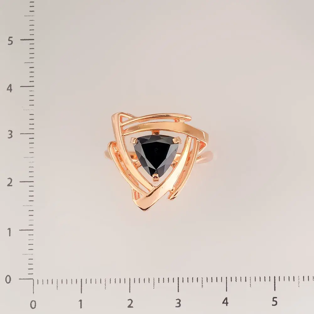 Кольцо с ониксом из красного золота 585 пробы 2
