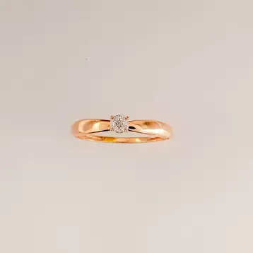 Кольцо с бриллиантом из красного золота 375 пробы
