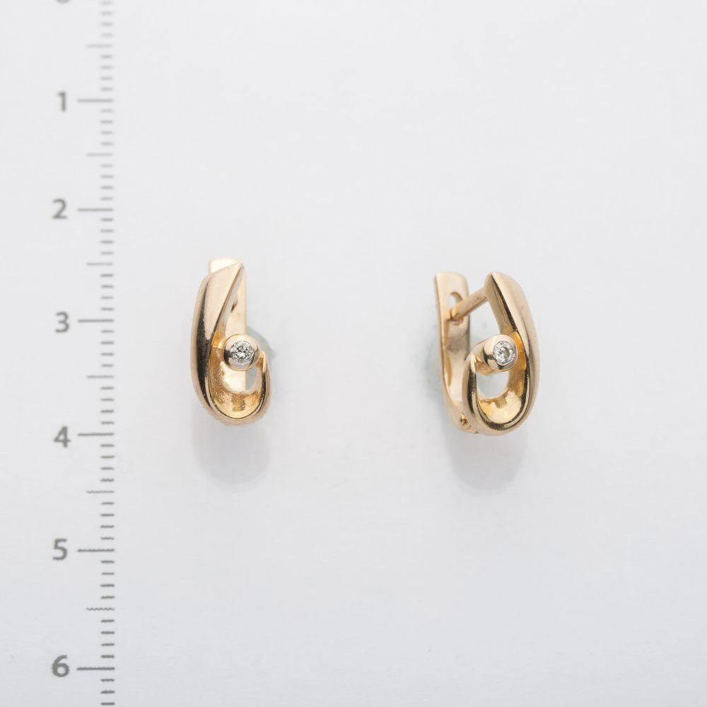 Серьги из красного золота 585 пробы 1