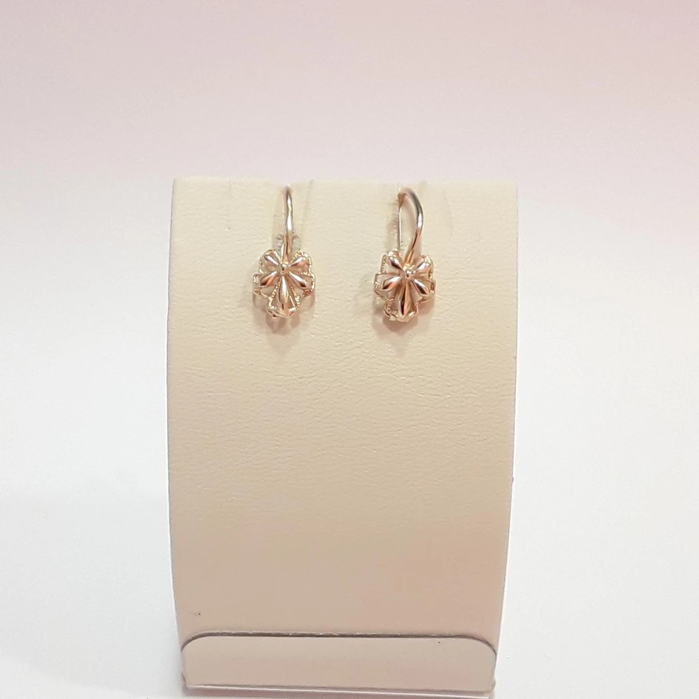 Серьги из красного золота 585 пробы 1