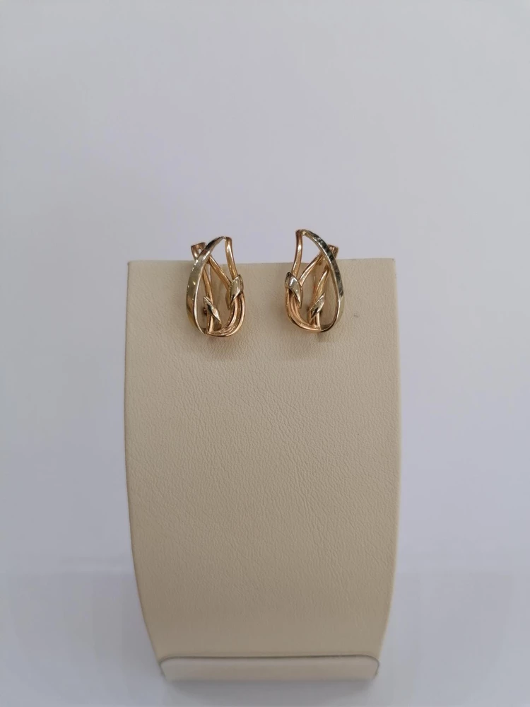 Серьги из красного золота 585 пробы 1