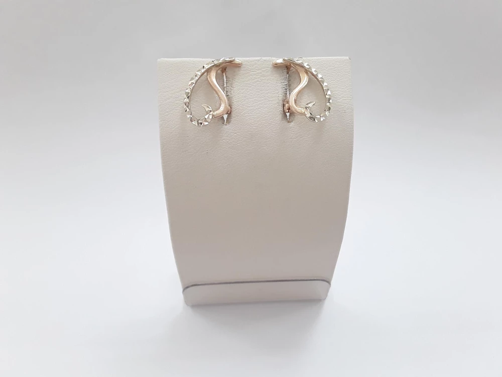 Серьги из красного золота 585 пробы 1
