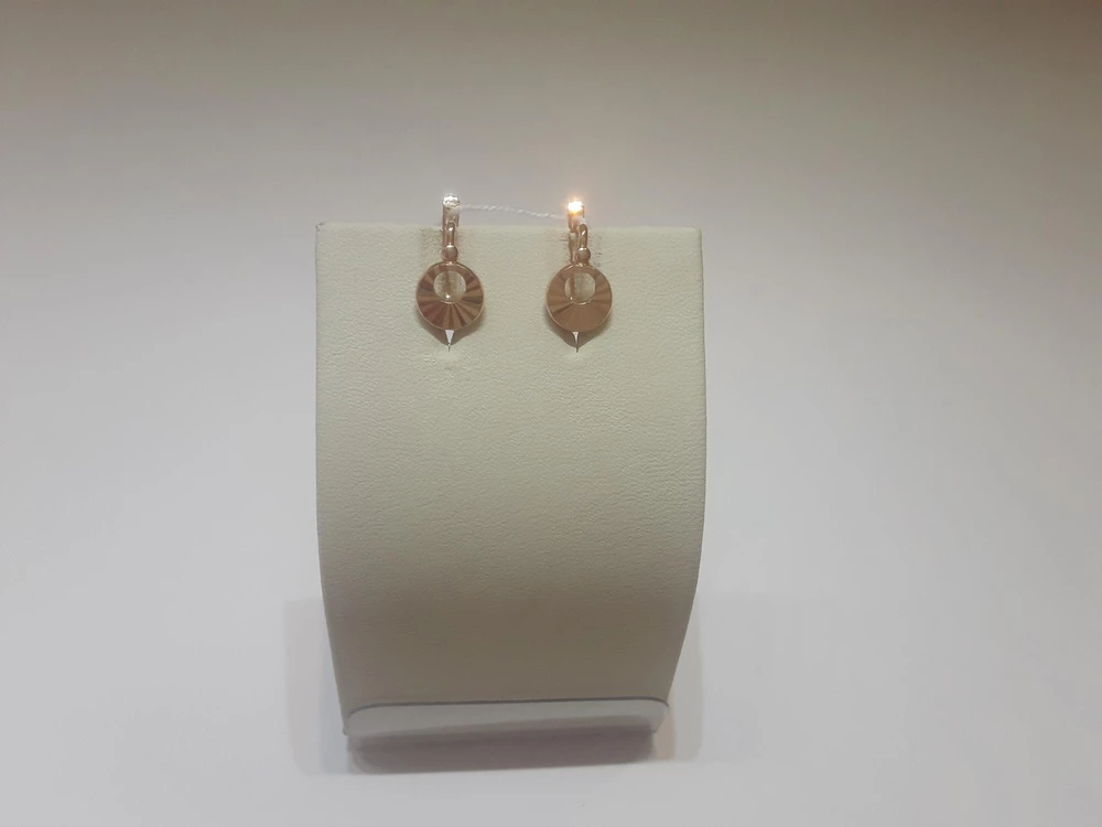 Серьги из красного золота 585 пробы 1