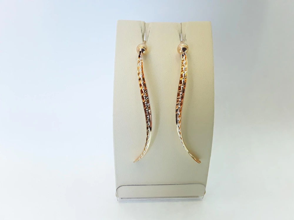 Серьги из красного золота 585 пробы 1