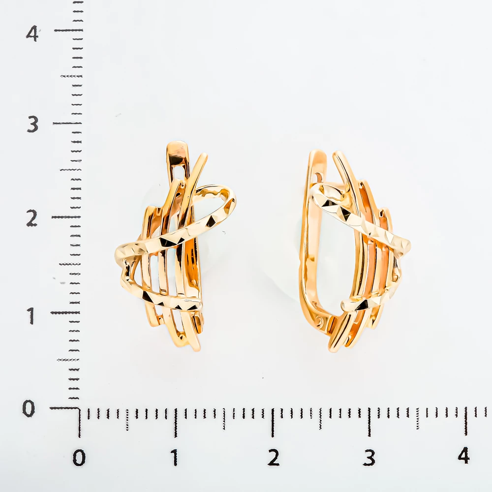 Серьги из красного золота 585 пробы 1
