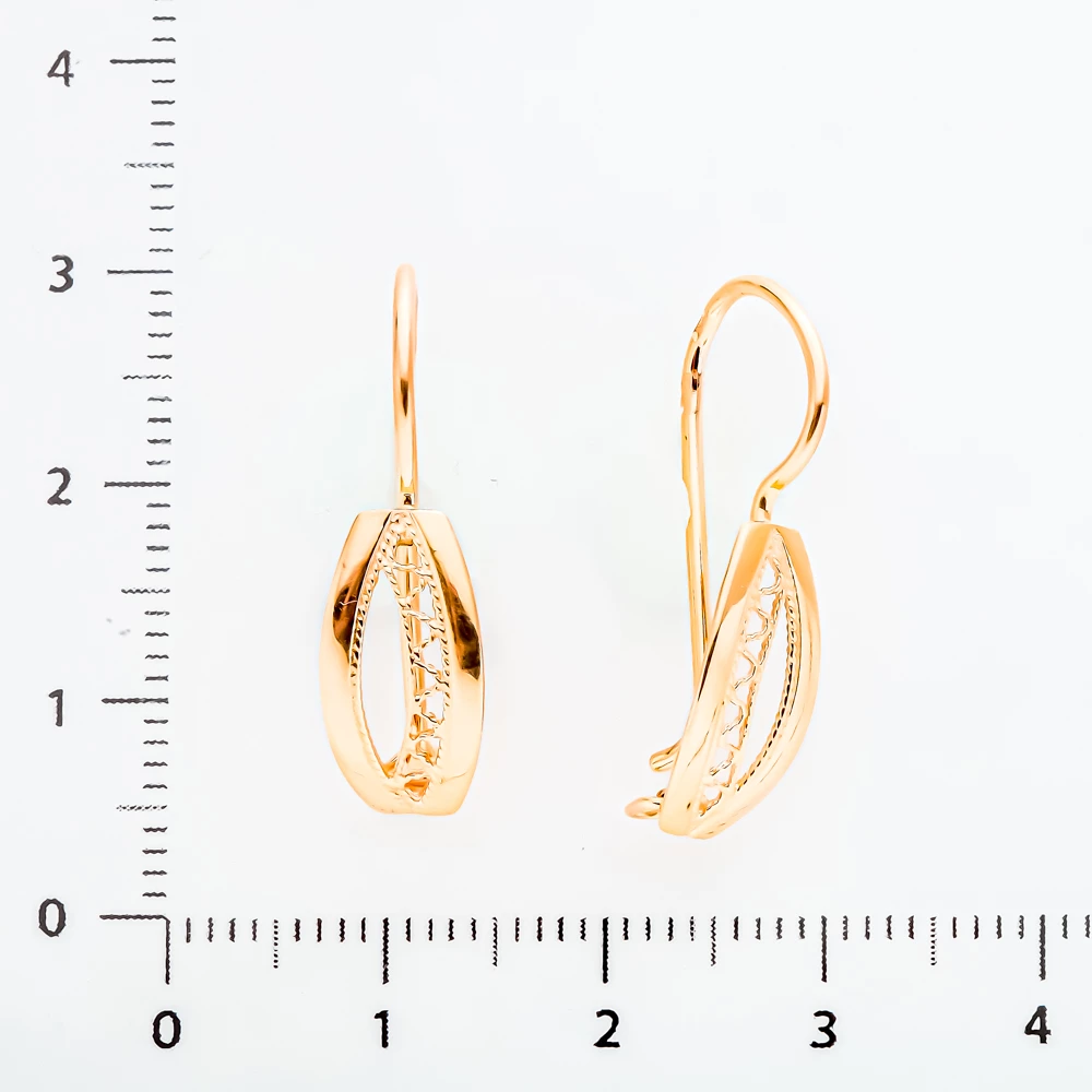 Серьги из красного золота 585 пробы 1
