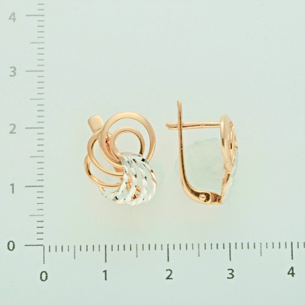 Серьги из красного золота 585 пробы 2
