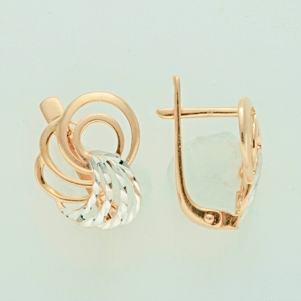 Серьги из красного золота 585 пробы 1