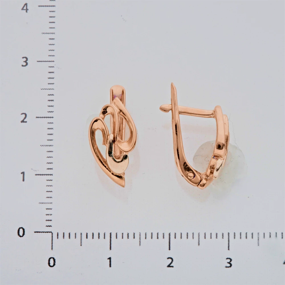 Серьги из красного золота 585 пробы 2