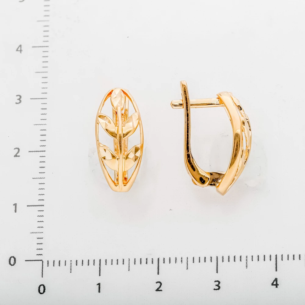 Серьги из красного золота 585 пробы 2