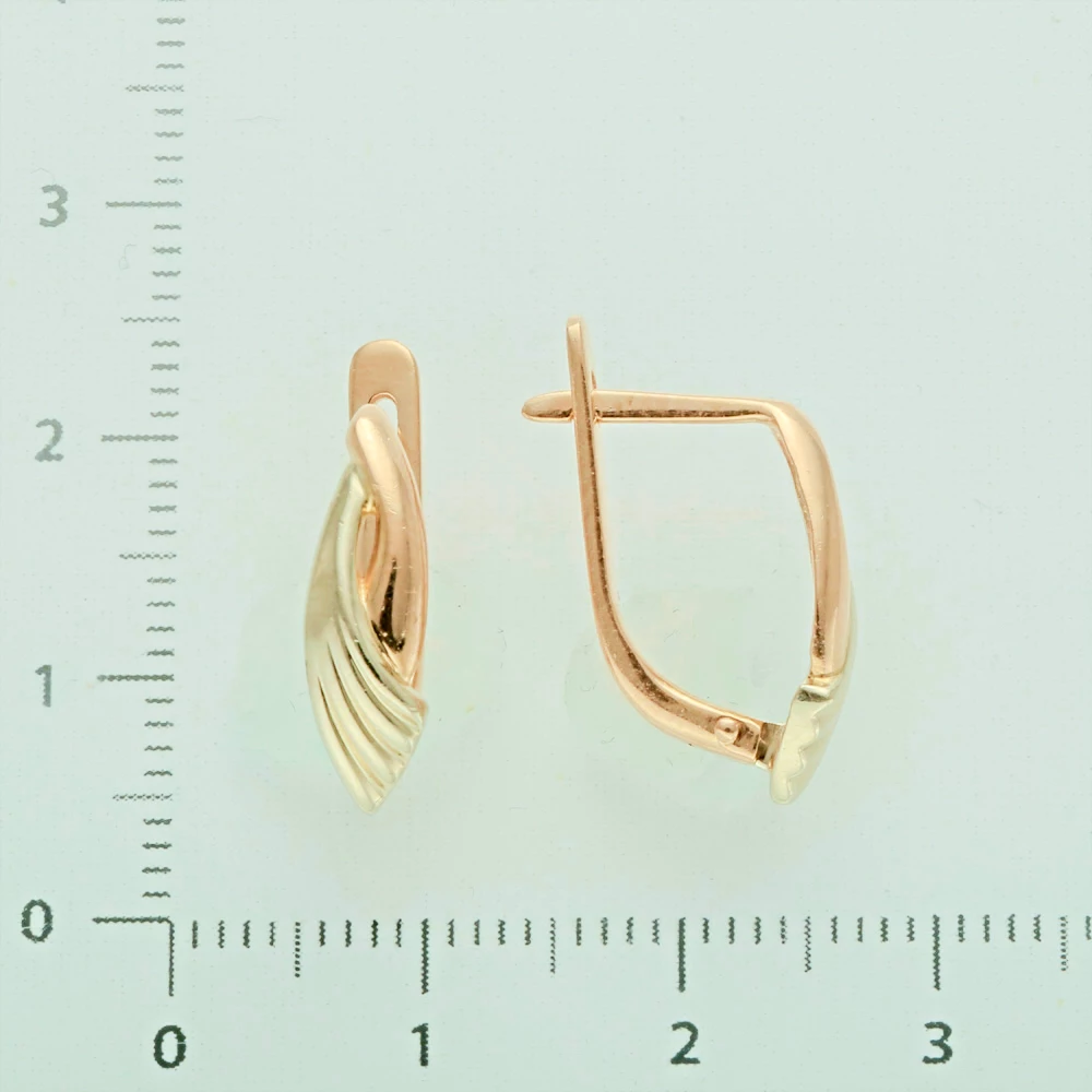 Серьги из красного золота 585 пробы 2