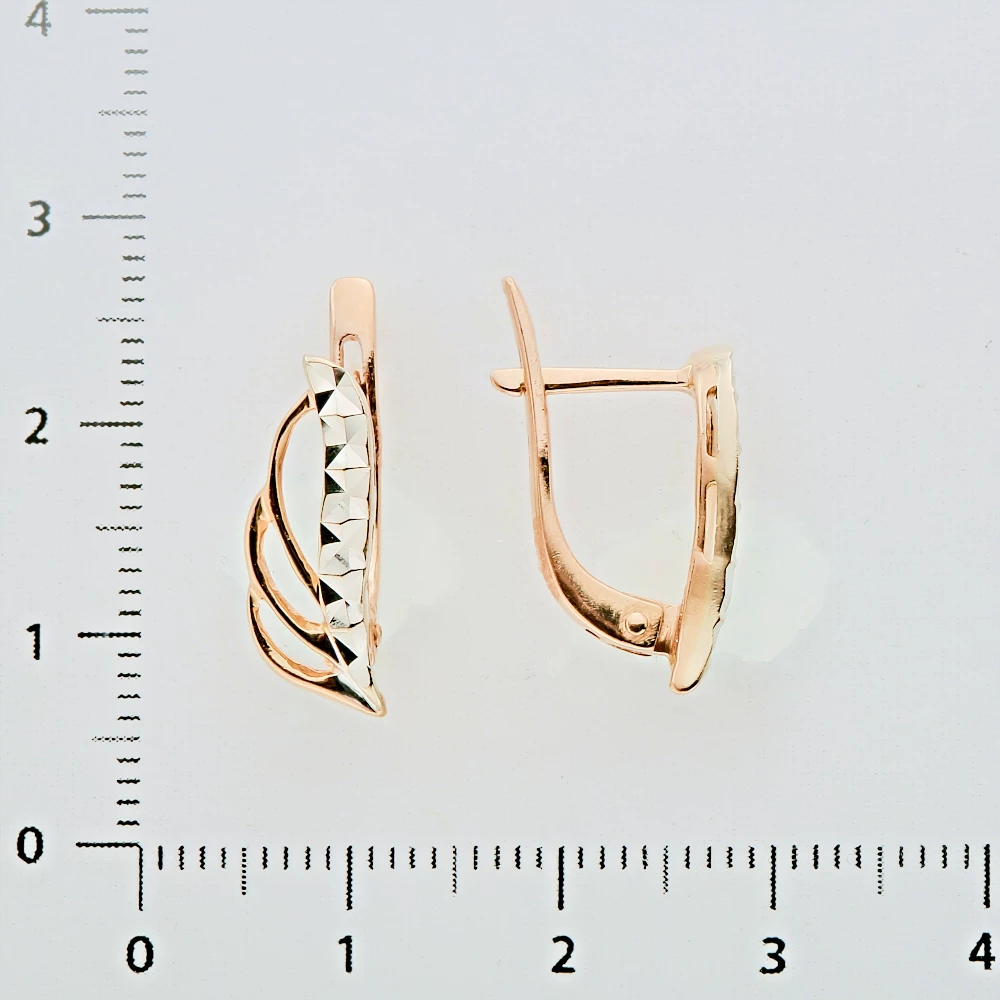 Серьги из красного золота 585 пробы 2